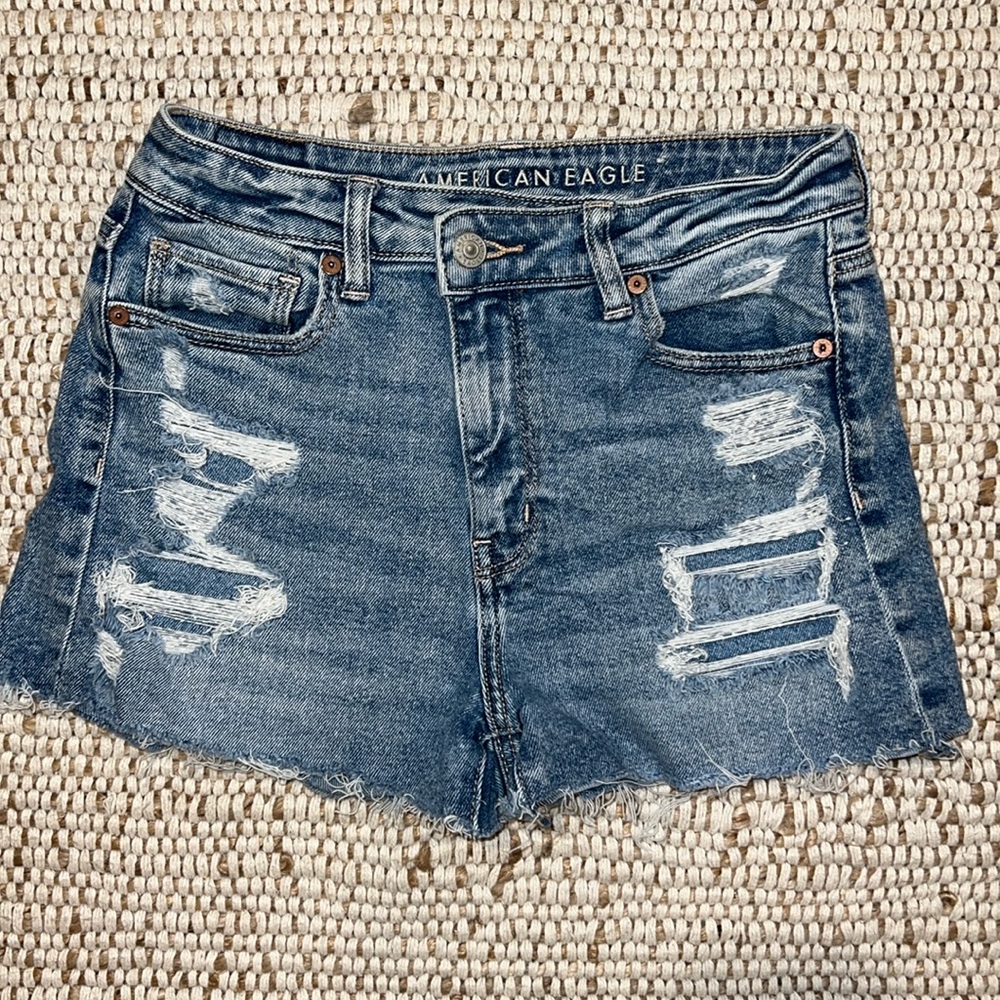 American Eagle Stretch High Waisted Jean Shorts